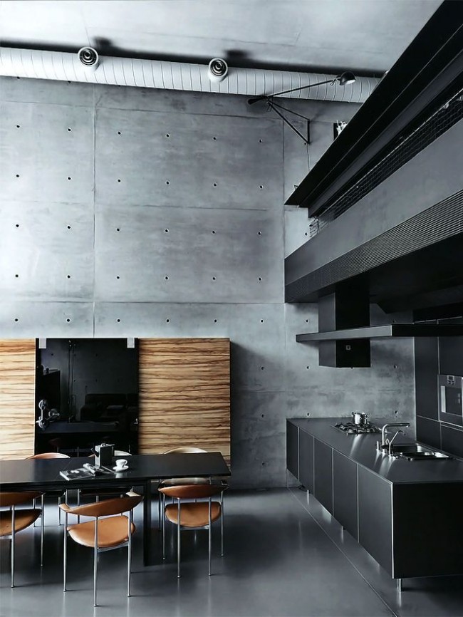 #Modern #Style #Kitchen #Design Loft kitchen interior with hi-tech elements