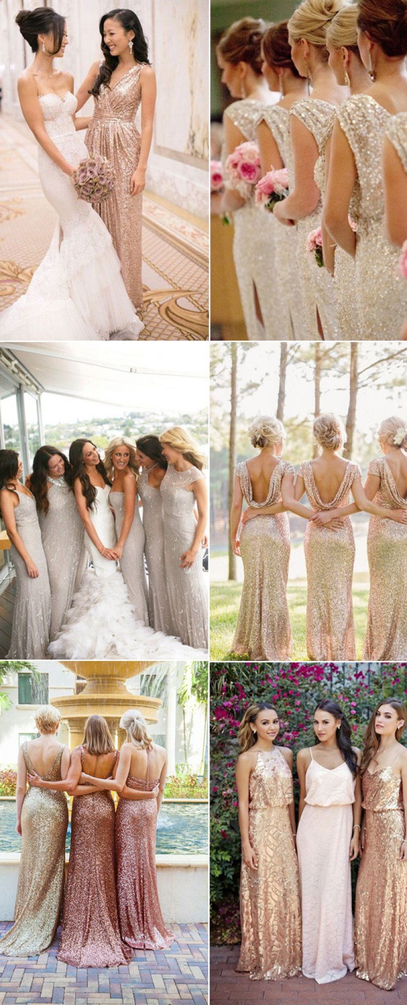 Sequined Bridesmaid Dresses