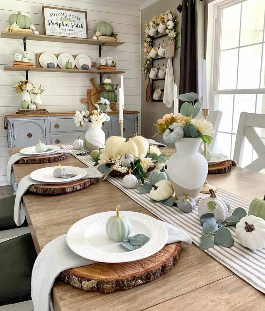 Cozy Fall Tablescape into a Cozy Thanksgiving Tablescape!