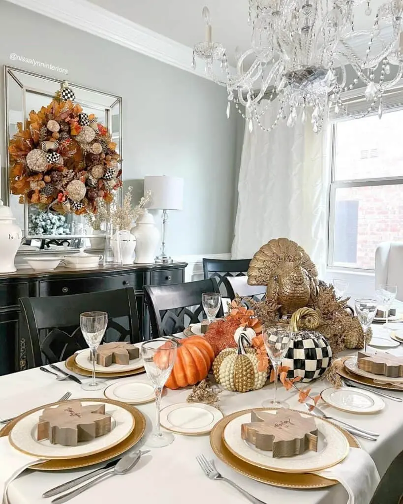 Exquisite Modern Thanksgiving Dining Room Décor