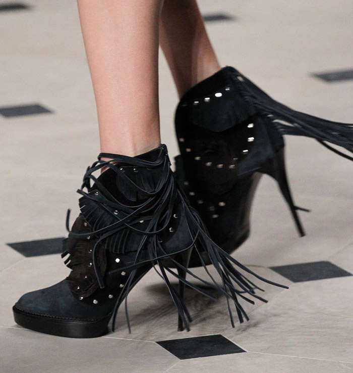 Burberry Prorsum Fringe Booties