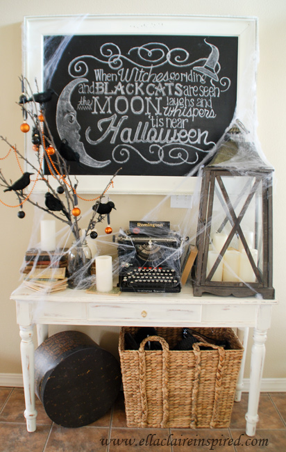 DIY Halloween Chalkboard Decoration Idea.