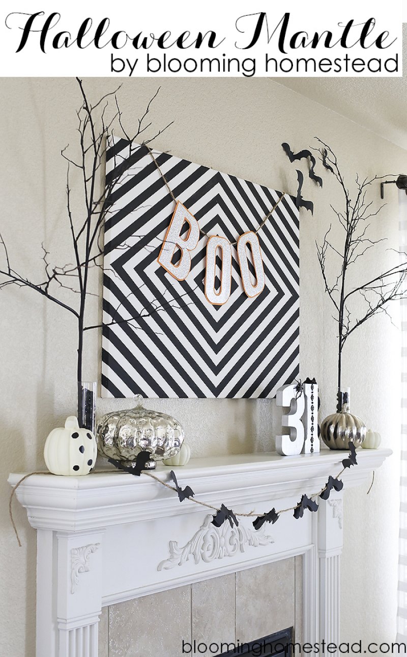 Halloween Mantle Decor.