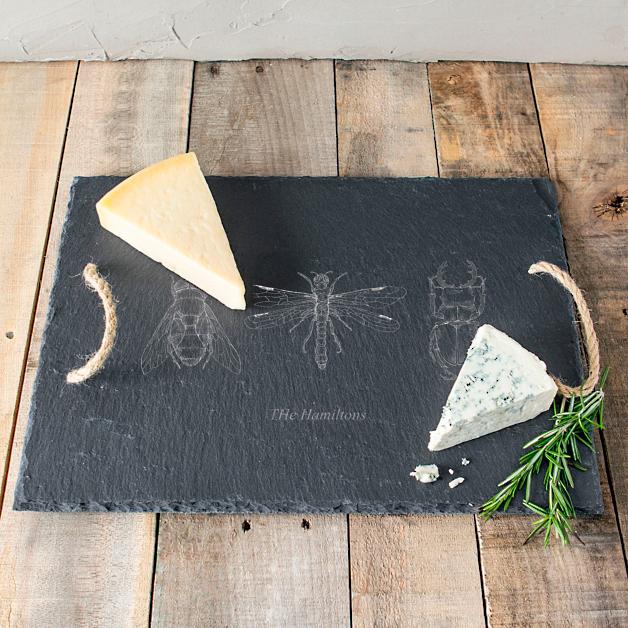 Personalized Insect Slate Serving Tray. Halloween Entertainment Ideas