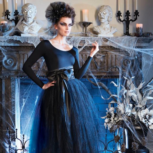 Skirt layered with glittering black tulle topped. Halloween Entertainment Ideas