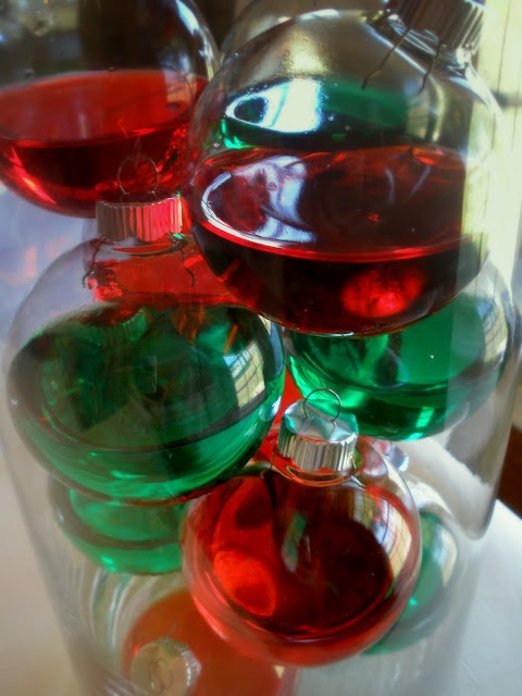 Food coloring and water