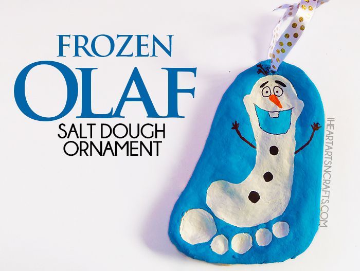 Frozen Olaf Salt Dough Ornament.