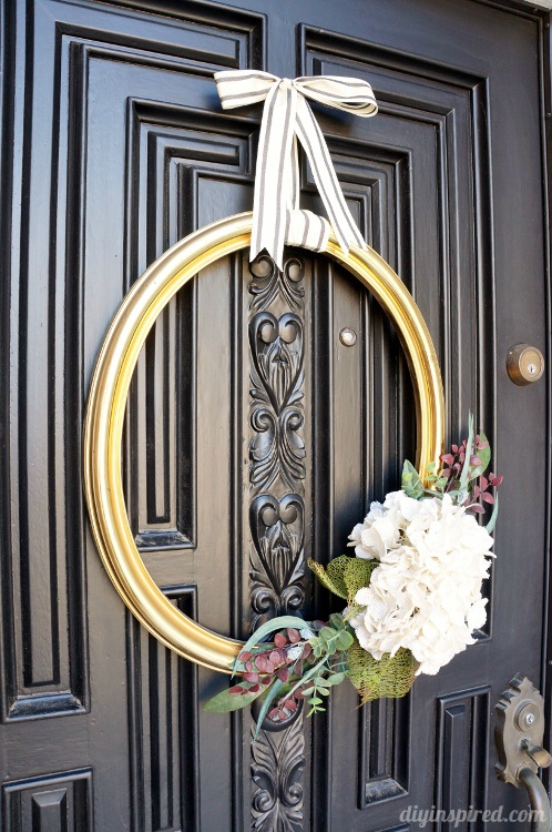 Repurposed Thrift Store Frame Wreath.