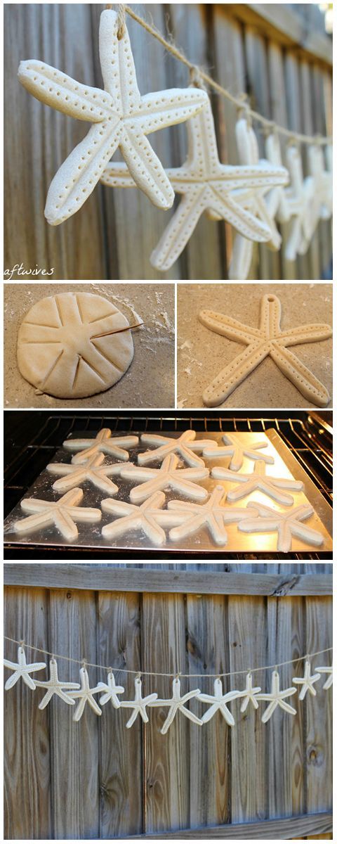 Starfish salt dough garland.