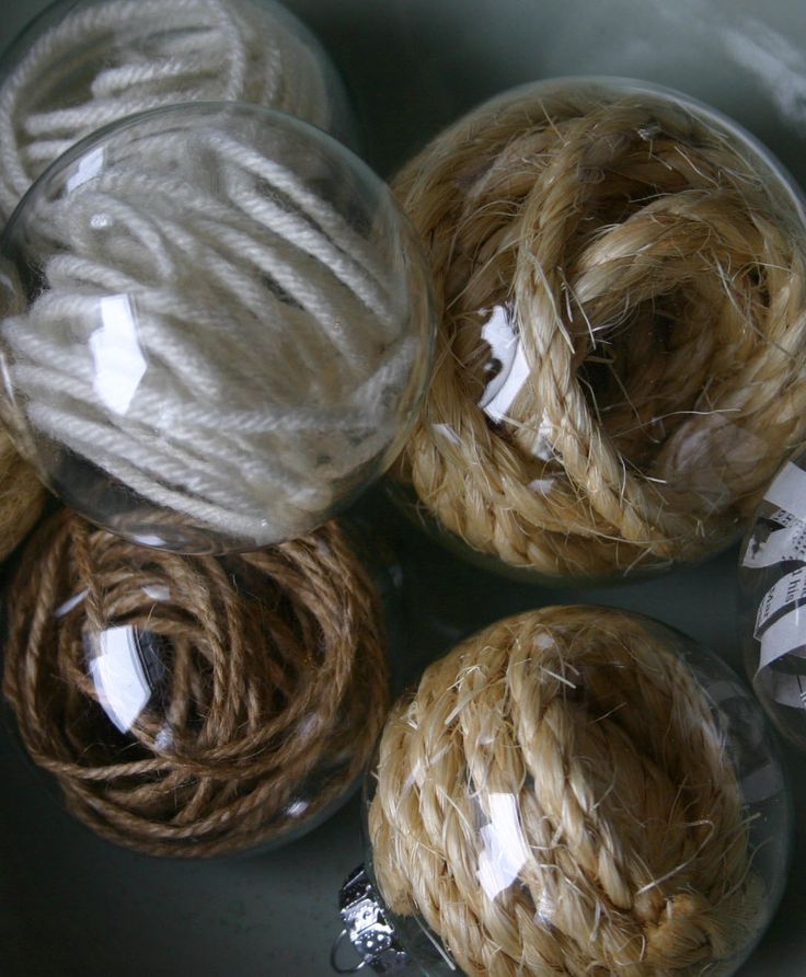 Twine, Jute, & Rope, Christmas Glass Ball Ornaments