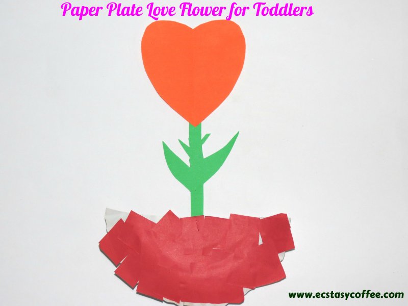 Paper Plate Love Flower for Toddlers