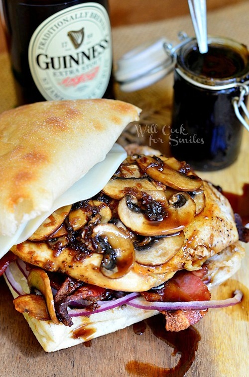 Guinness Glaze Chicken Sandwich.