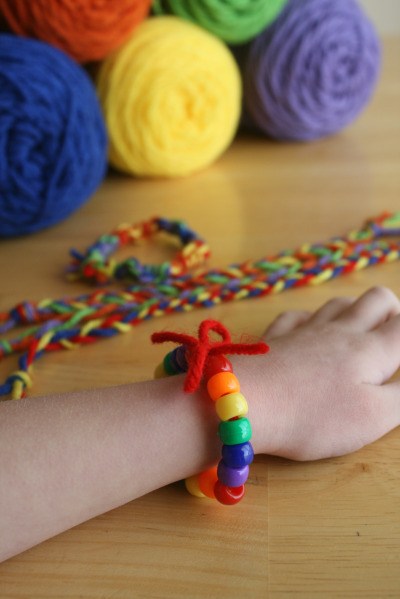 Rainbow Friendship Bracelets.