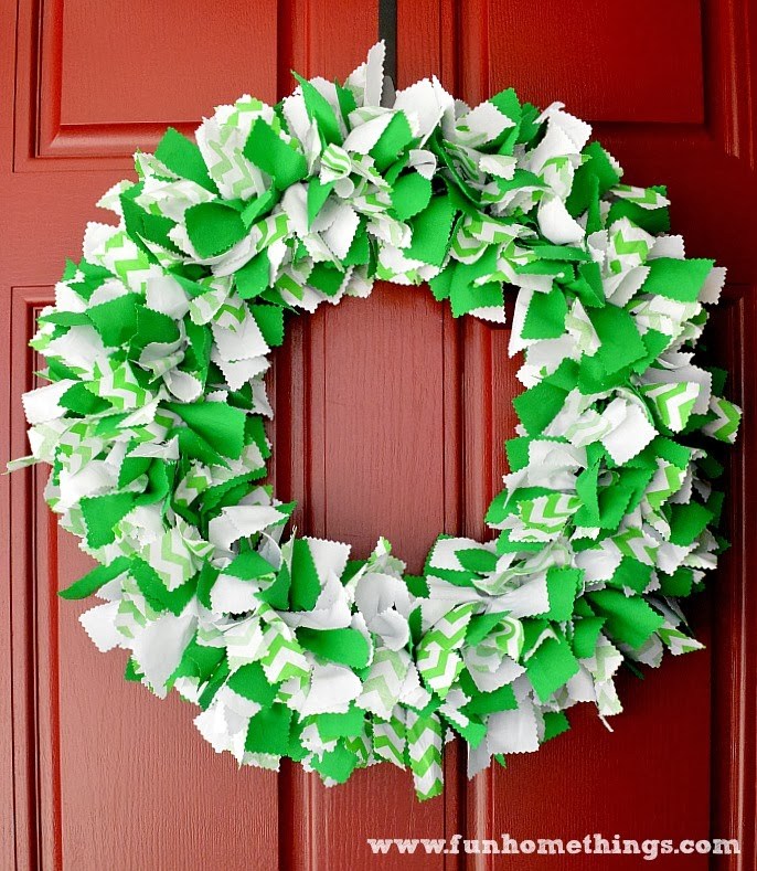 St. Patrick’s Rag Wreath.