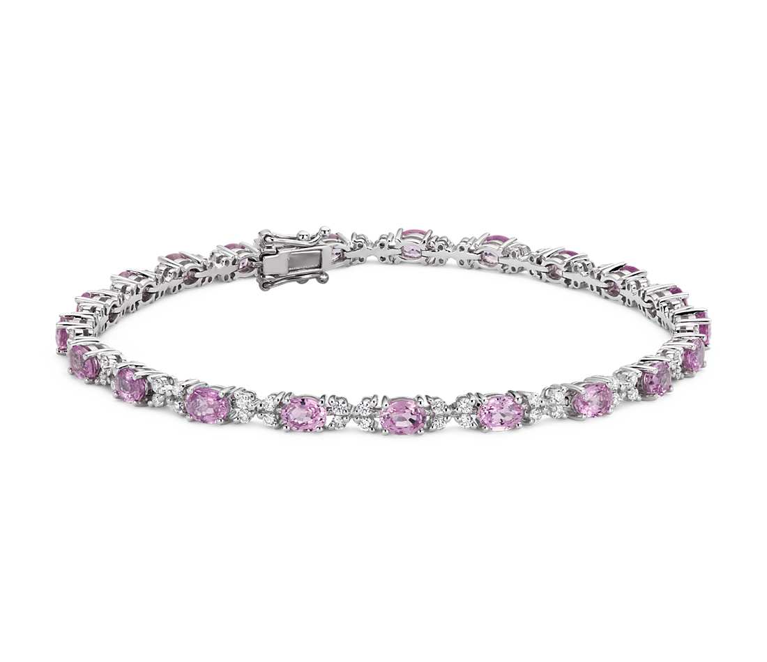 Pink Sapphire and Diamond Bracelet.