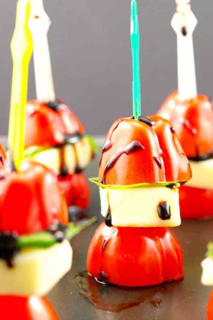 4 Ingredient Caprese Salad Skewers