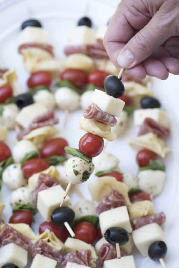 Anitpasto Skewers by Valerie’s Kitchen