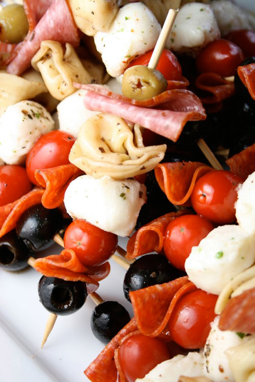 Antipasto Kabobs via The Hungry Housewife