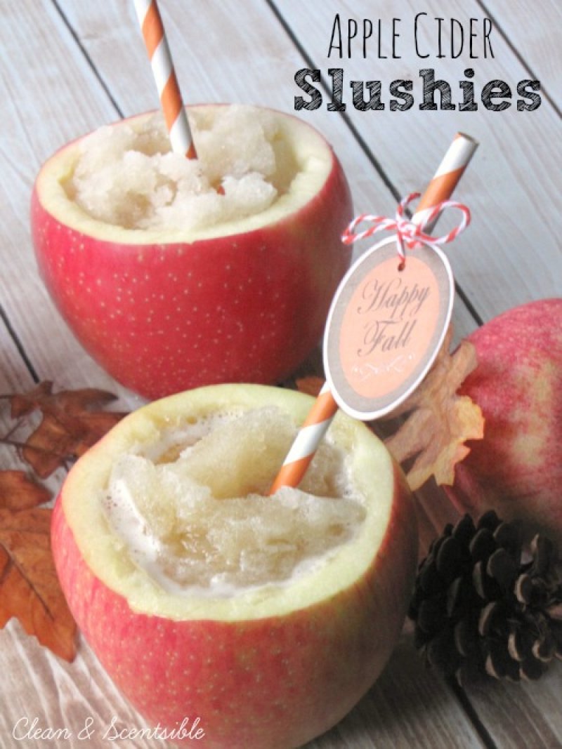 Apple Cider Slushies at Clean and Scentsible