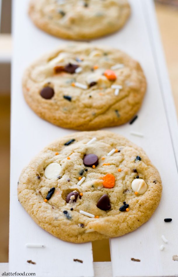 Cake Batter Funfetti Chocolate Chip Cookies by A Latte Food