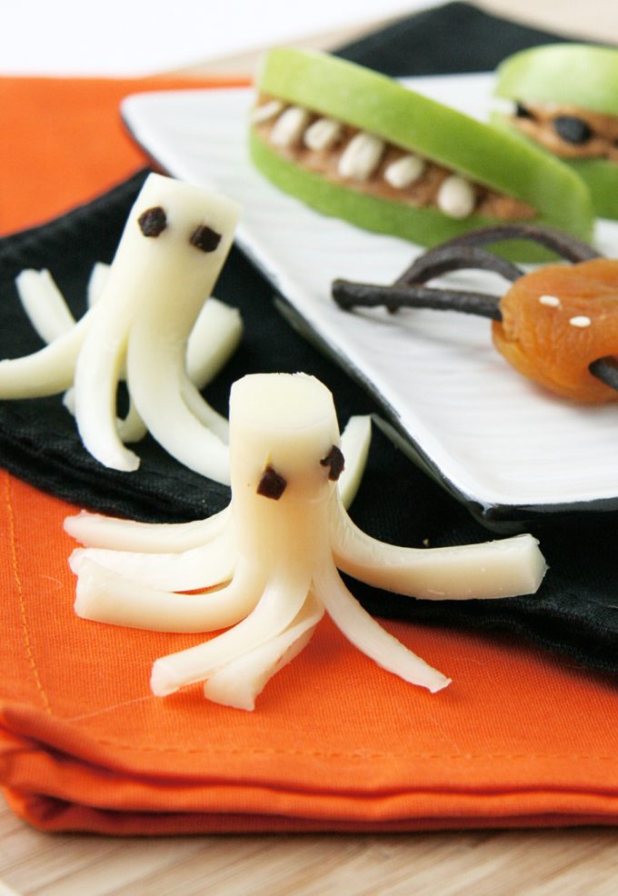 Cheese Stick Ghost Snacks from Natural Noshing