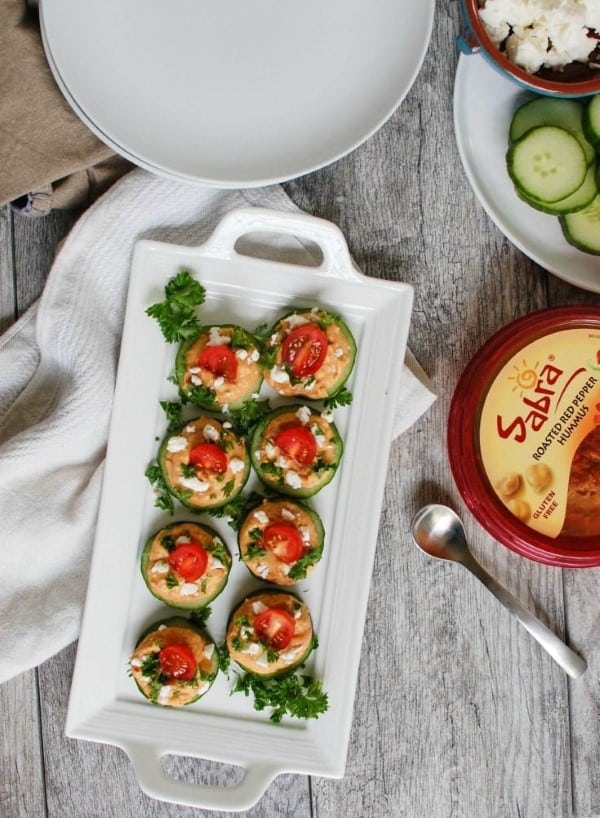 Cucumber Hummus Bites by A Cedar Spoon