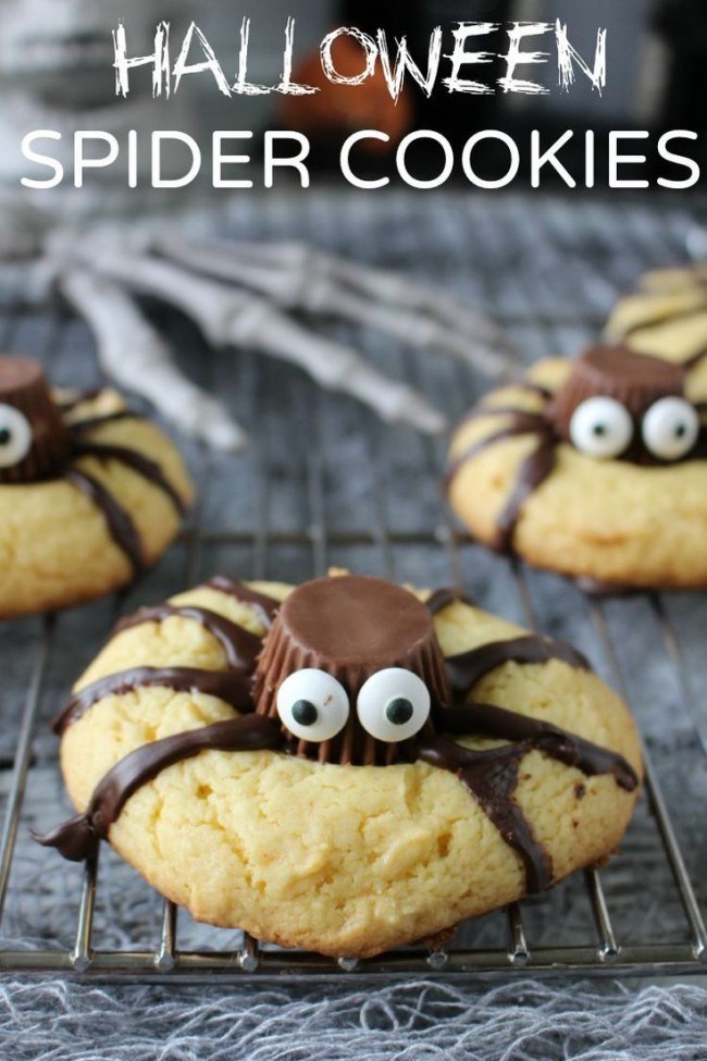 Easy Halloween Spider Cookies