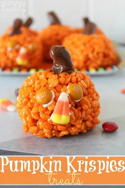 Easy Pumpkin Krispies Treats