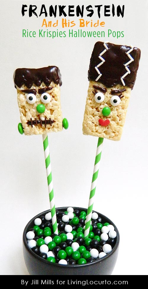 Frankenstein Rice Krispie Pops