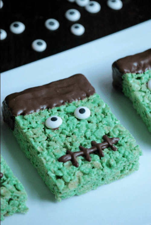 Frankenstein Rice Krispie Treats