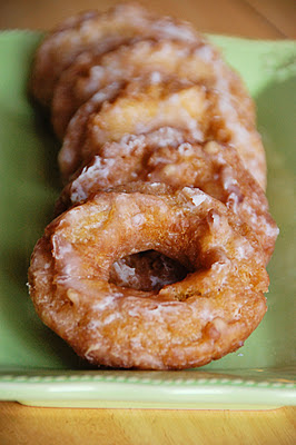 Glazed Pumpkin Buttermilk Donuts at Barefoot and Baking