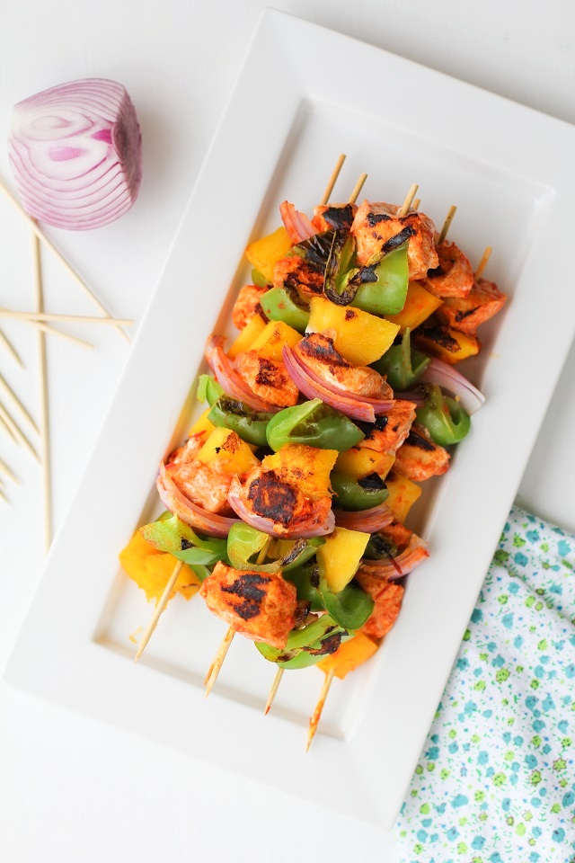 Harissa Teriyaki Chicken Skewers from The Roasted Root