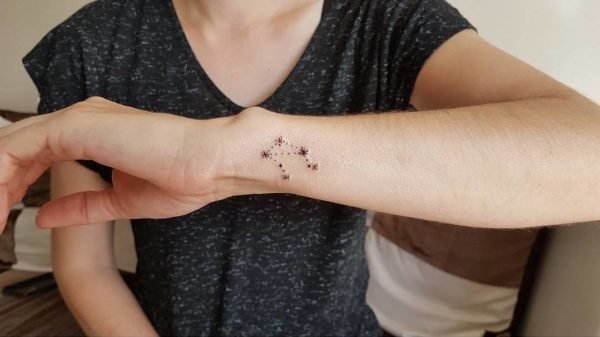 Libra Star Constellation Tattoo.