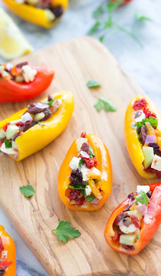 Mediterranean Stuffed Mini Peppers from Kristine’s Kitchen