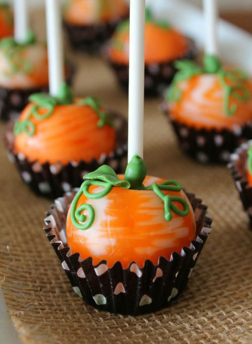 Pumpkin Pops via The Sweet Adventures of Sugarbelle