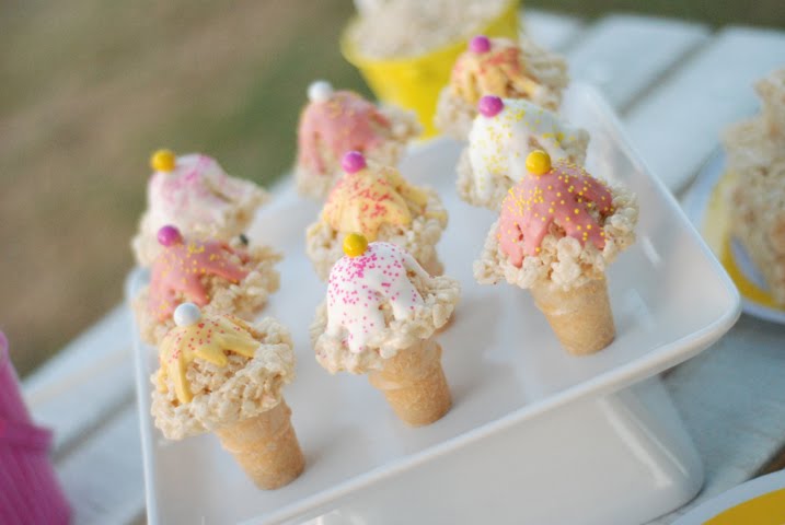 Rice Krispies Ice Cream Cones.