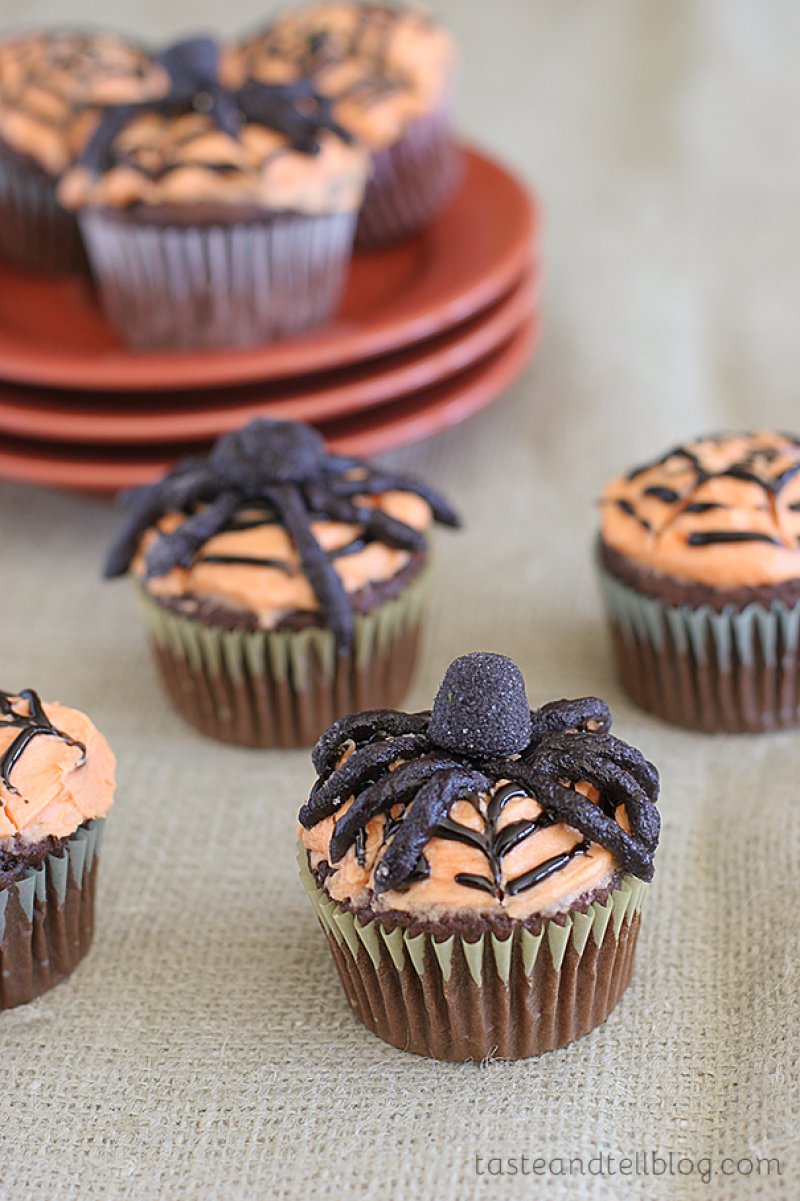 Spider Web Cupcakes by Taste and Tell