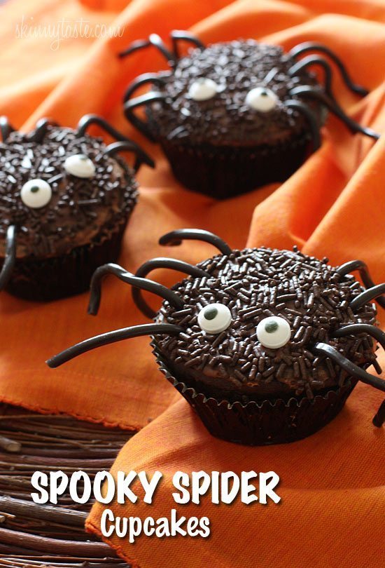 Spooky Spider Cupcakes from Skinny Taste - Halloween Food Crafts for Kids