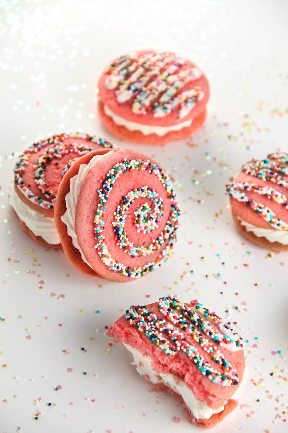 Strawberry Milk Whoopie Pies Recipe.