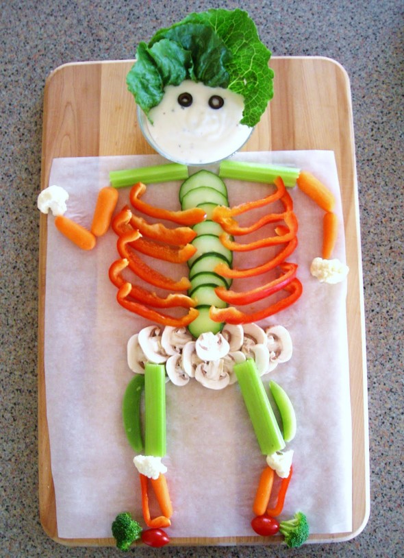 Veggie Skeleton from Feeding Four Little Monkeys