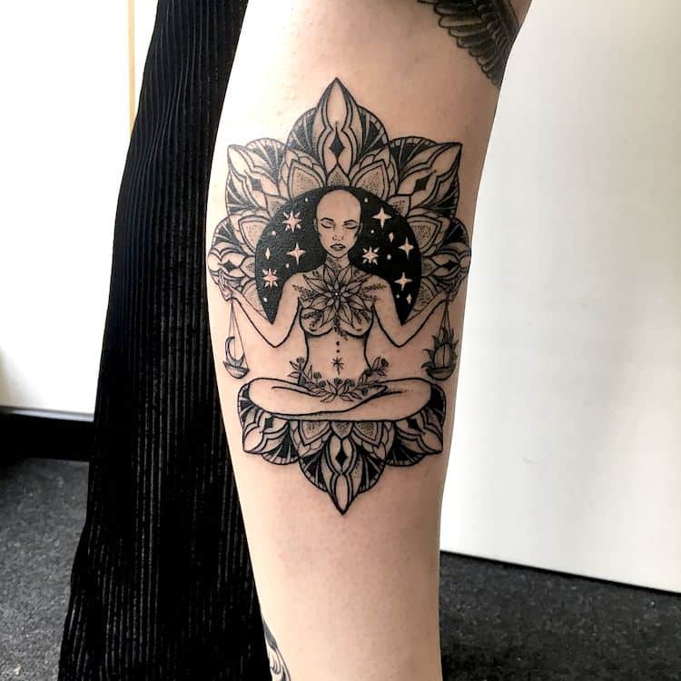 Zen mandala Libra tattoo.