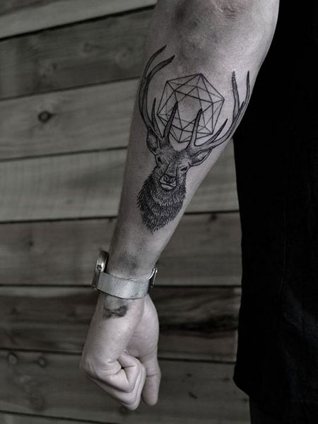 Geometric Tattoos on Back of the Arm.