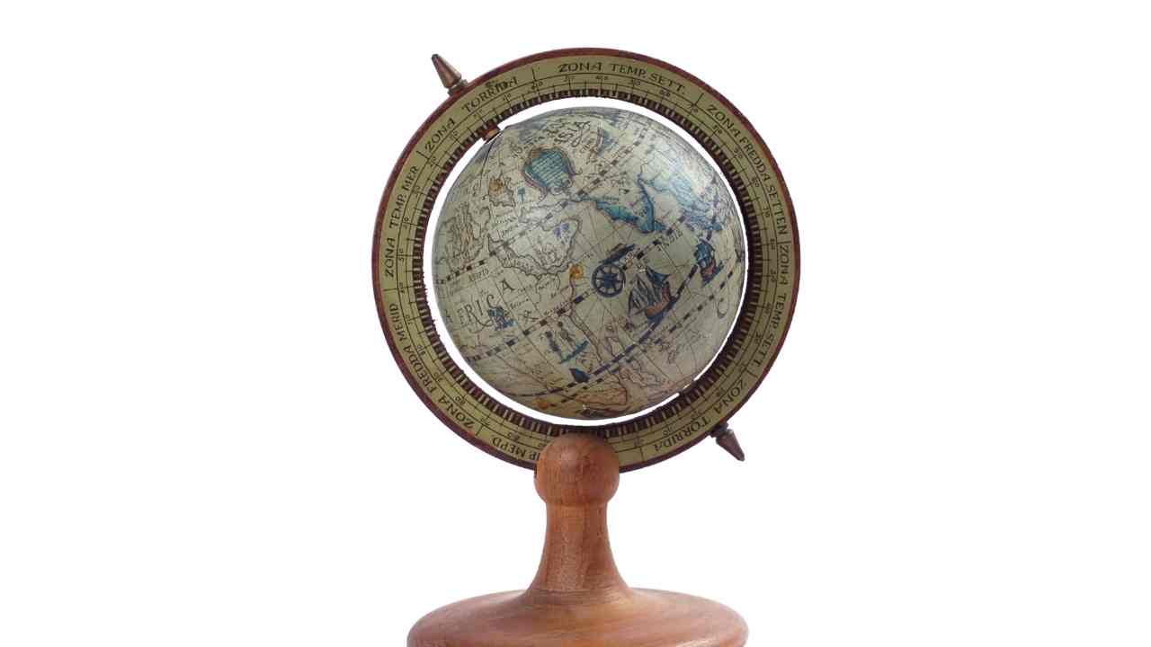 Antique Ocean Desk Globe