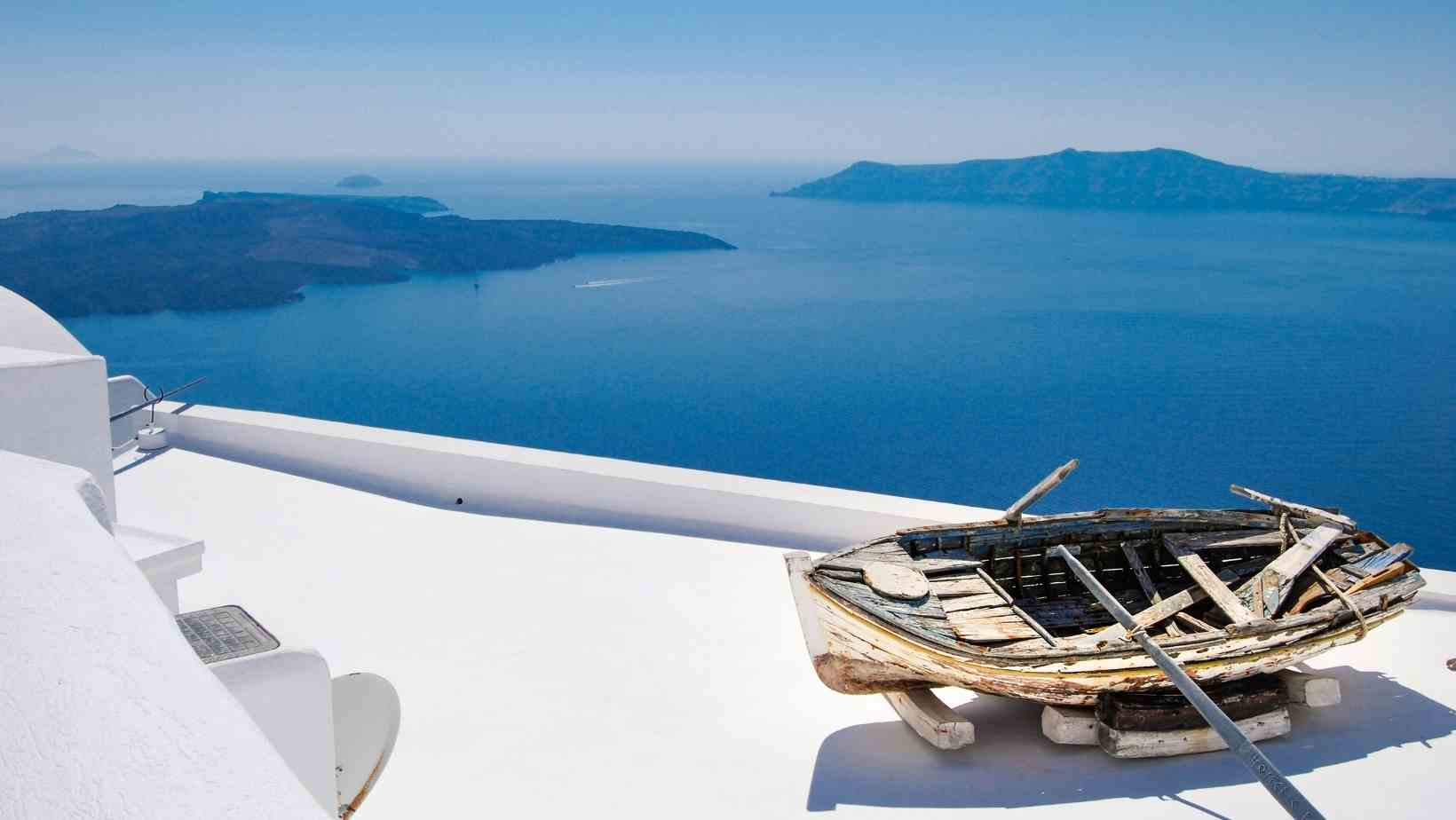 The Greek island of Santorini