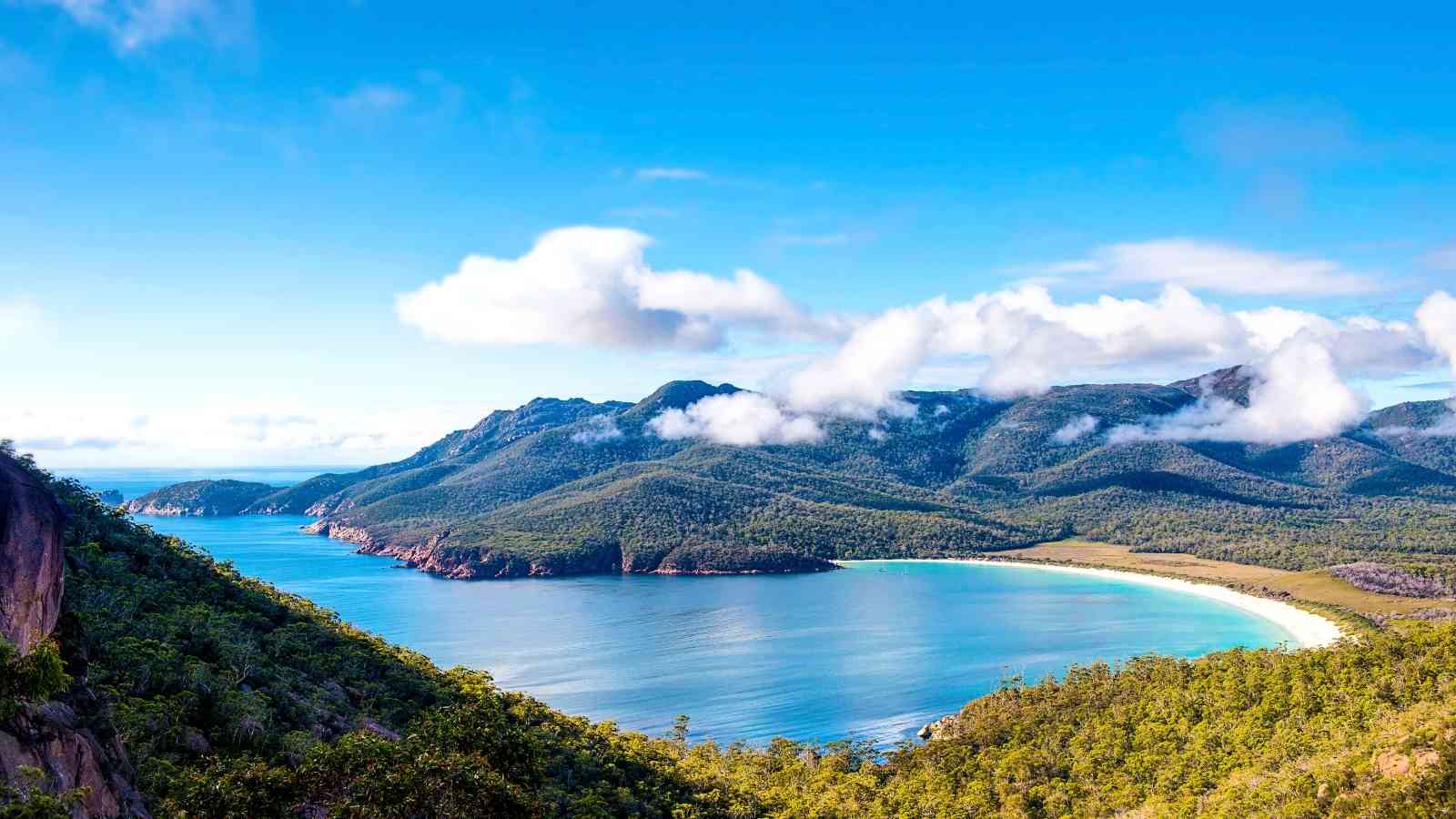 Wineglass Bay in the Australian state of Tasmania