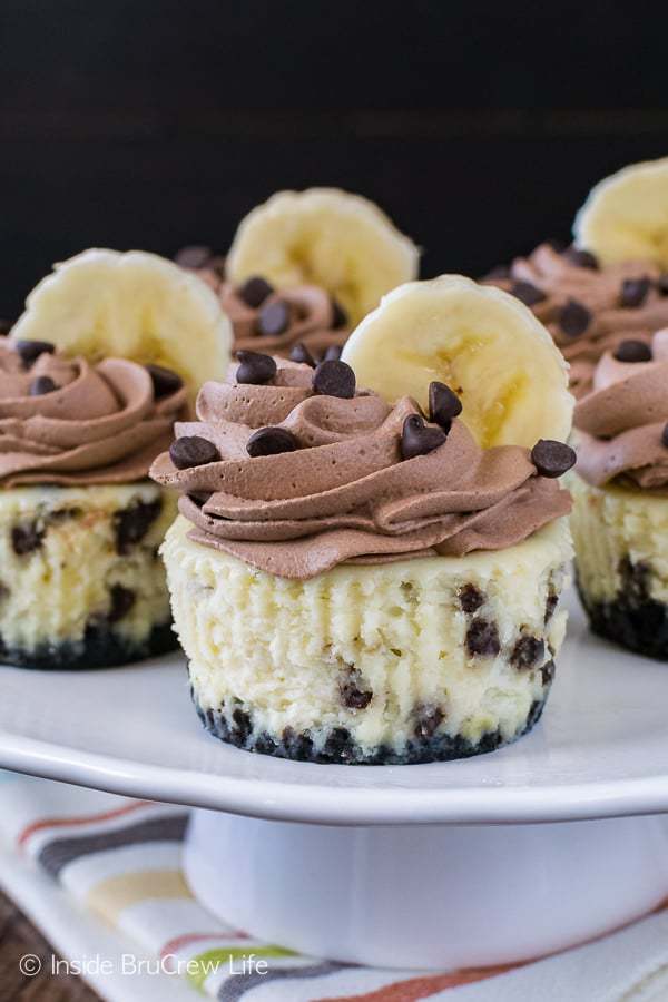 Banana Chocolate Chip Cheesecakes