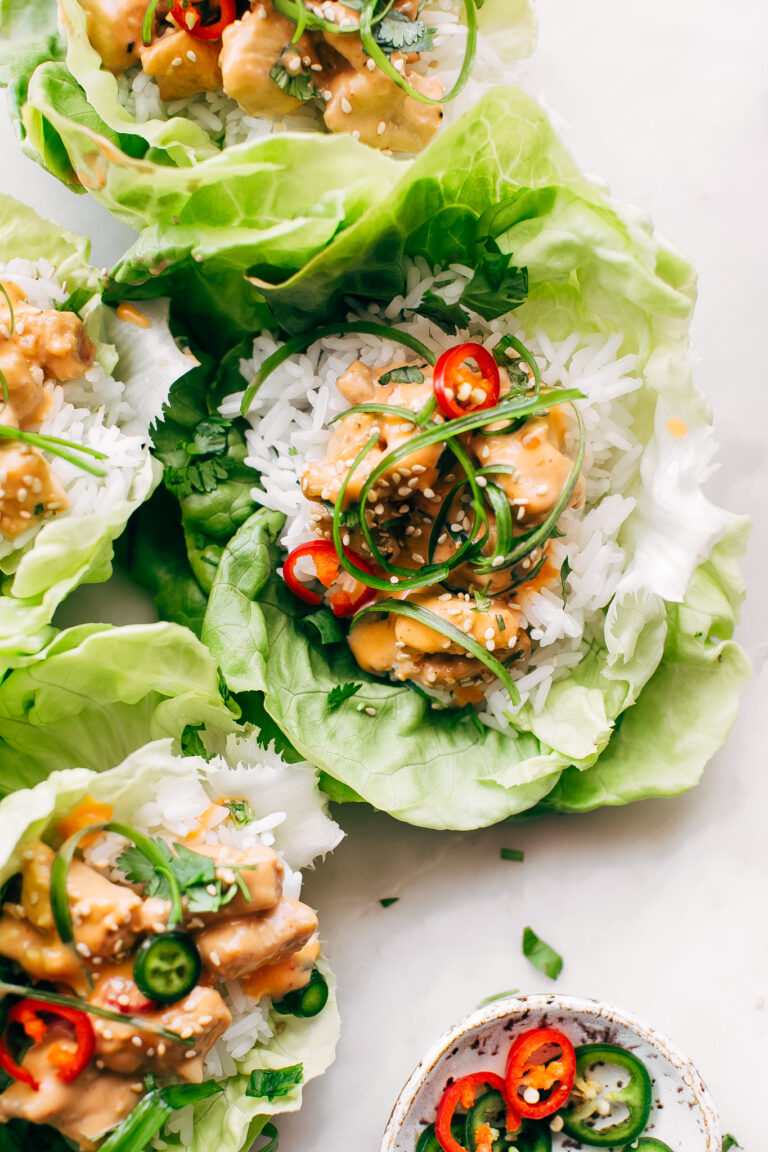 Bang Bang Chicken Lettuce Wraps