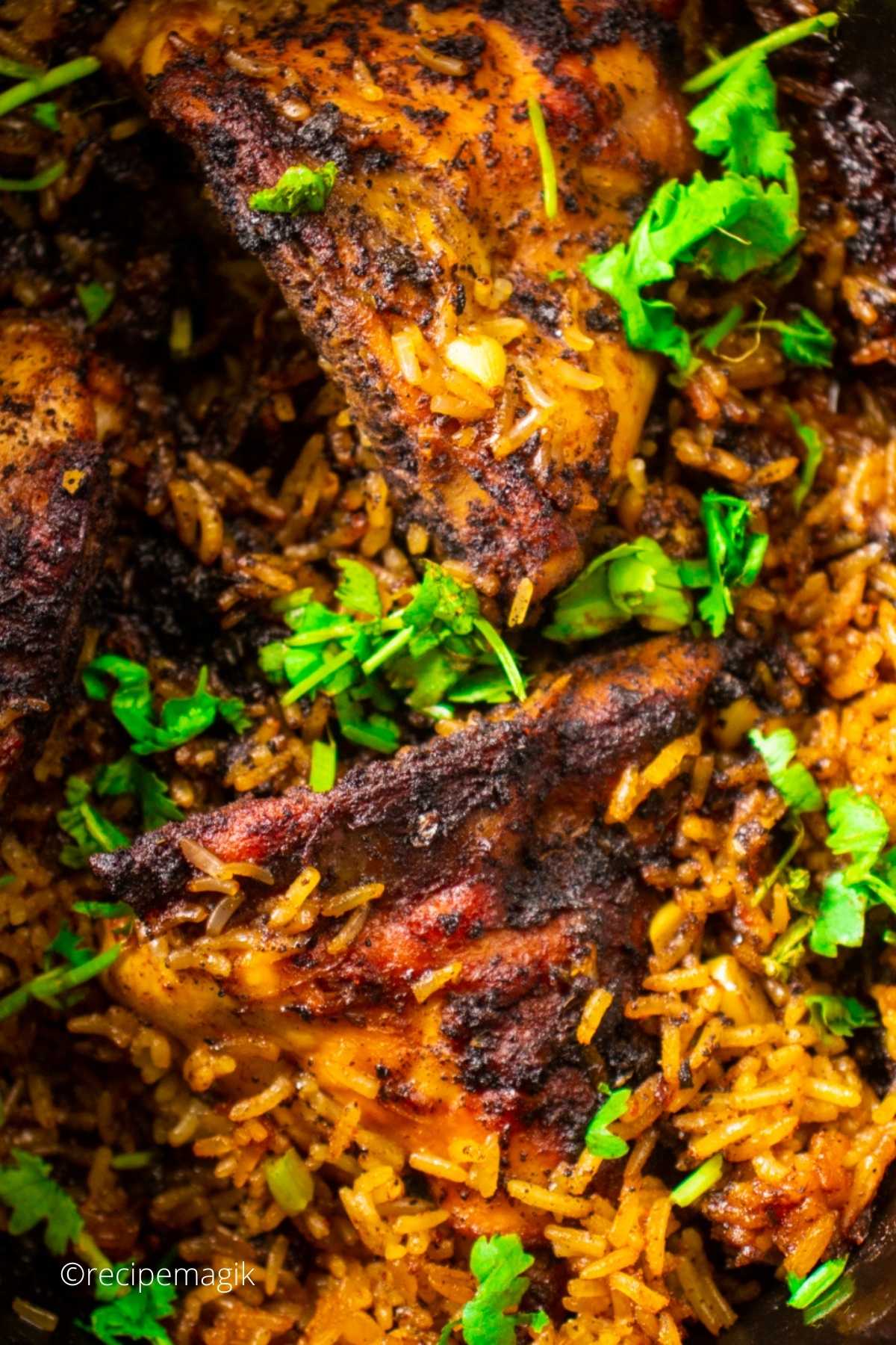 Cajun Butter Crockpot Chicken Thighs and Rice