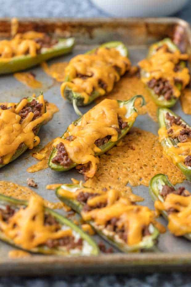 Cheeseburger Stuffed Jalapeno Poppers