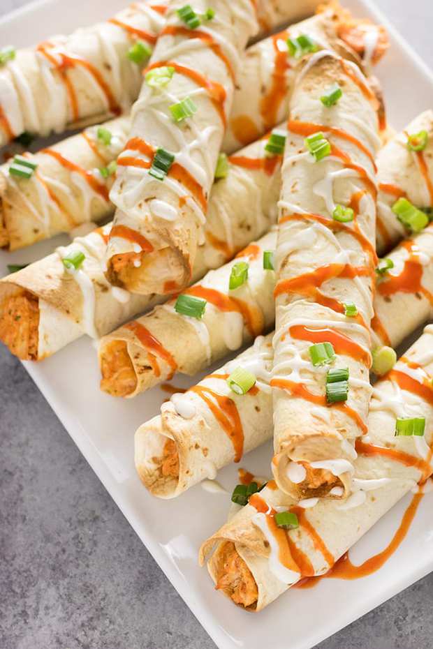 Cheesy Buffalo Chicken Taquitos